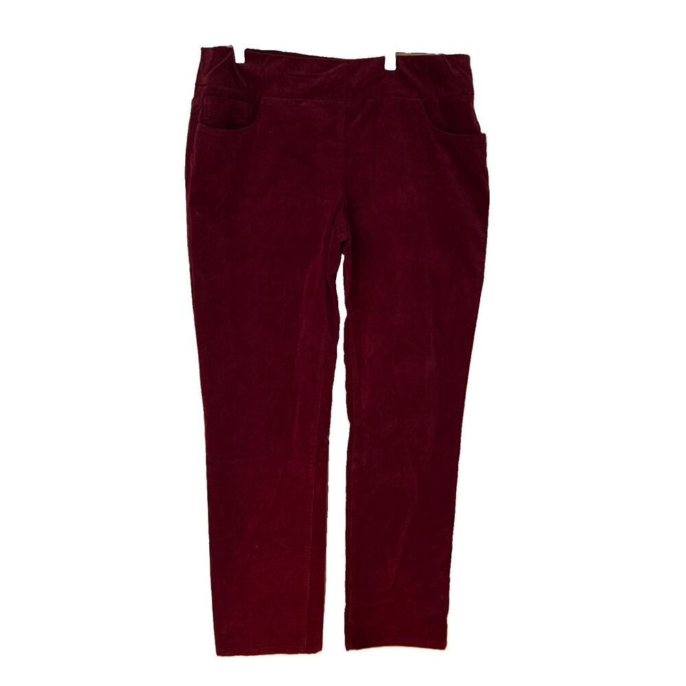 Slim Station For Appleseeds Full-Length Slim Narrow Pants Claret Red Size 12 NWT